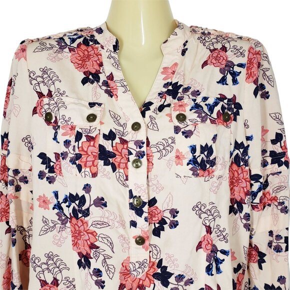 Matilda Jane Peach Floral Ruffle Livery Millie Top Size Small - Picture 4 of 11